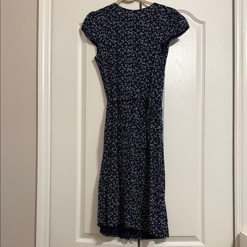 Brandy Melville Dark Blue Floral Midi Dress - Picture 3 of 4